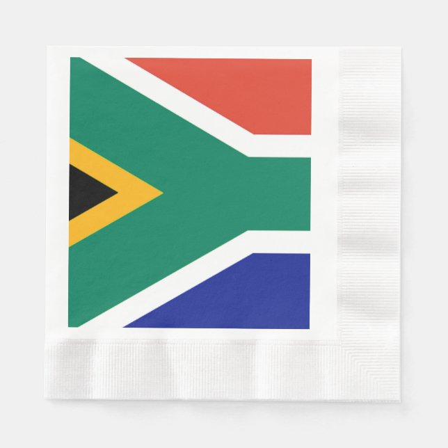 Patriotic South Afrika flagga Bokke Pappersservett (Framsidan)