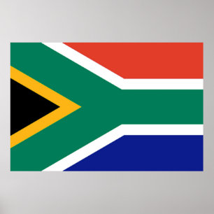 Patriotic South Afrika flagga Bokke Poster