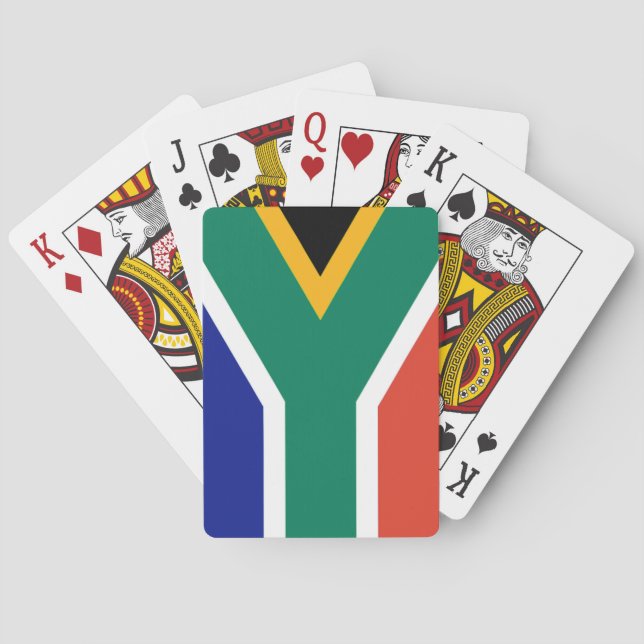 Patriotic South Afrika flagga Bokke Spelkort (Baksidan)