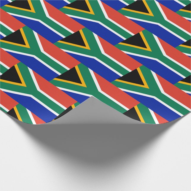 Patriotic SOUTH AFRIKA Flagga Presentpapper (Hörn)