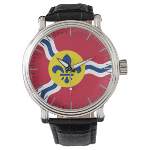 Patriotic, speciell watch, Flagga of St Louis Armbandsur
