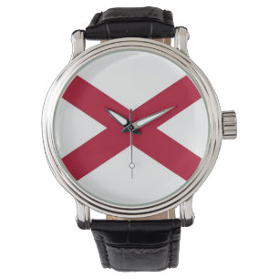 Patriotic, speciell watch with Flagga of Albama, U Armbandsur