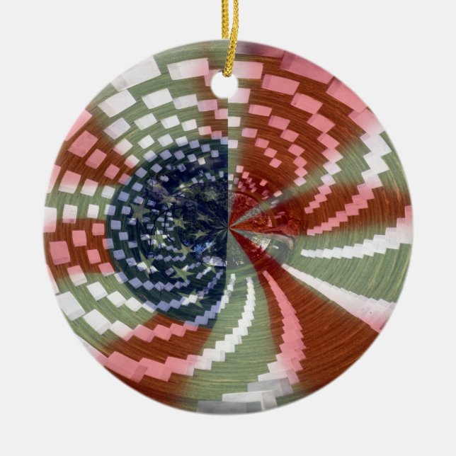 Patriotic Spin Round Ornament (Framsidan)