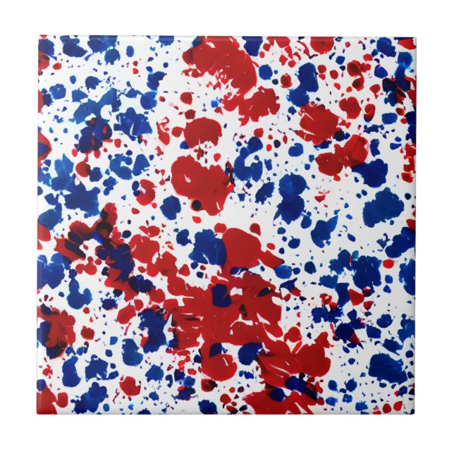 Patriotic Splatter Kakelplatta (Framsidan)