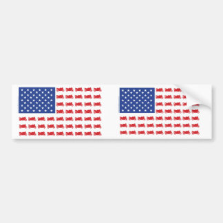 Patriotic Sport Bike Flagga Bildekal