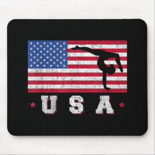 Patriotic Sports Gift American USA flagga Girls Gy Musmatta