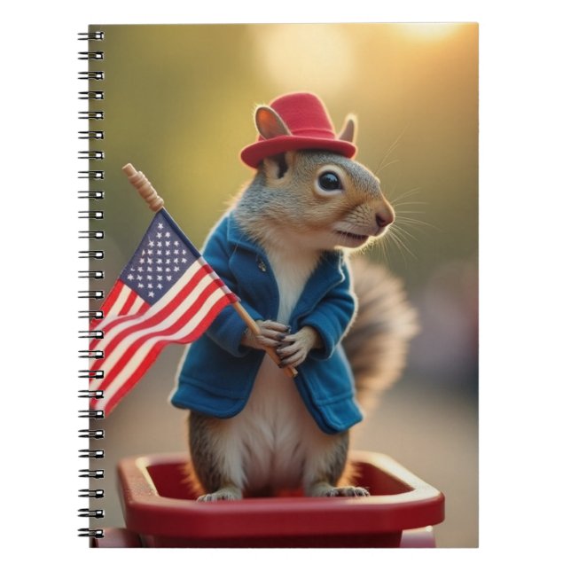 Patriotic Squirrel Anteckningsbok (Framsidan)