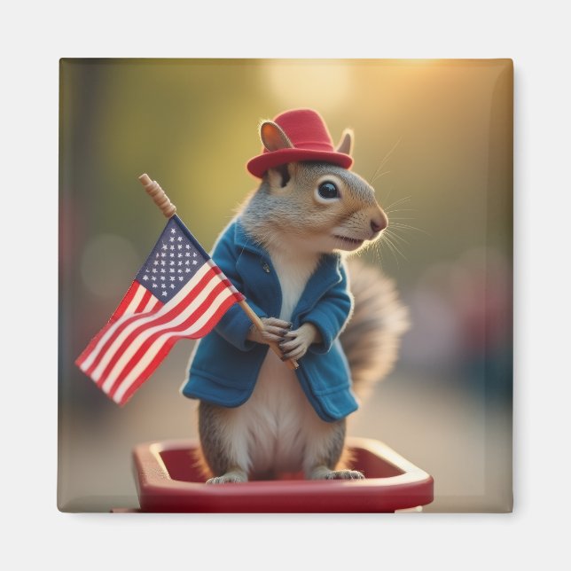 Patriotic Squirrel Magnet (Framsidan)