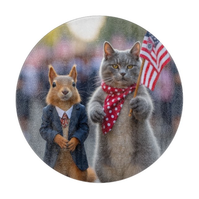 Patriotic Squirrel och Cat (Framsidan)