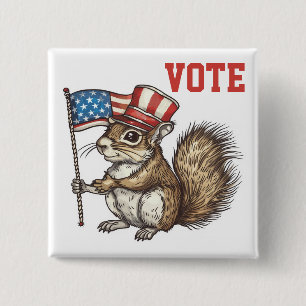 Patriotic Squirrel-omröstning Knapp