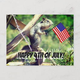 Patriotic Squirrel-vykort Vykort