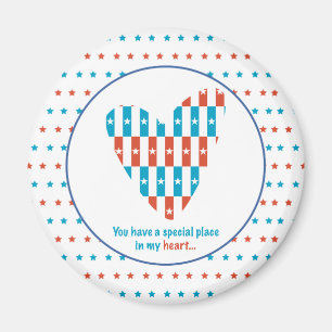 Patriotic Ställe in Heart, Support Enagement Magnet