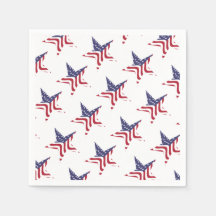 Patriotic Star American Flagga Patriotic Napkins