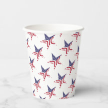 Patriotic Star American Flagga Patriotic Papper Ko