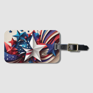 Patriotic Star Bagagebricka