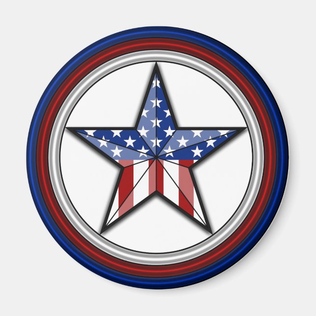 Patriotic Star Magnet (Framsidan)