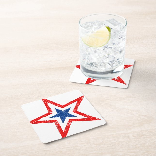 Patriotic Star Papper Drink Underlägg (Insitu)
