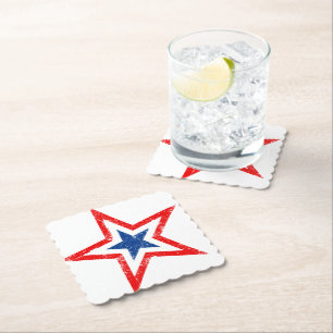 Patriotic Star Papper Drink Underlägg