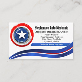 Patriotic Star Red White och Blue ConTRAR Visitkort