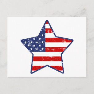 Patriotic Star Vykort