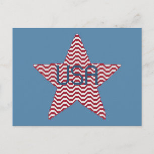 Patriotic Star-vykort Vykort