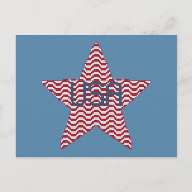 Patriotic Star-vykort Vykort (Framsida)
