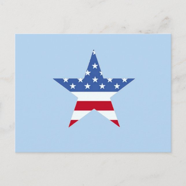 Patriotic Star-vykort Vykort (Framsida)