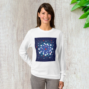 Patriotic Starburst Red White och Blue USA T Shirt