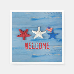 Patriotic Starfish Pappersservett