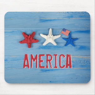 Patriotic Starfish with American Flagga Musmatta