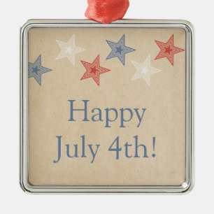 Patriotic Stars 4 juli Ornament