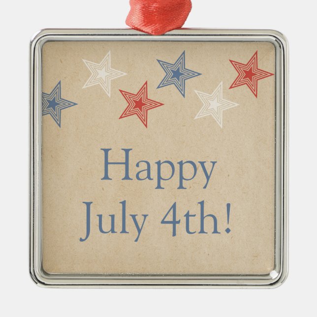 Patriotic Stars 4 juli Ornament (Framsidan)