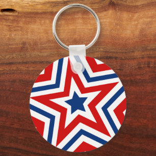 Patriotic Stars Coola Nyckelring