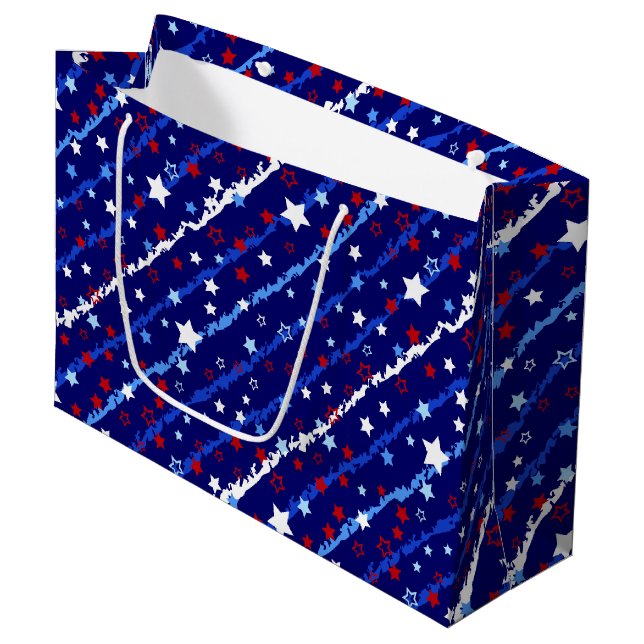 Patriotic Stars Gift Bag (Framsidan Vinklad)
