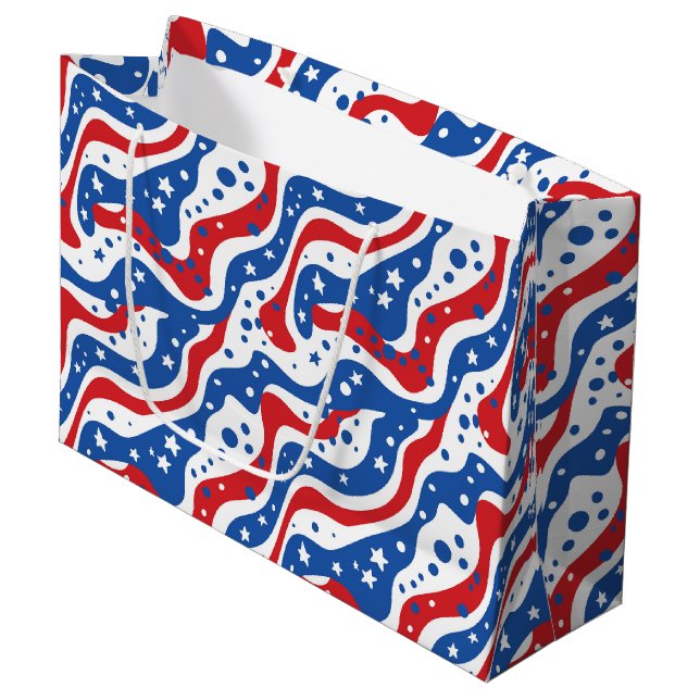 Patriotic Stars Gift Bag (Framsidan Vinklad)