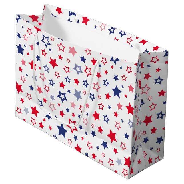 Patriotic Stars Gift Bag (Framsidan Vinklad)