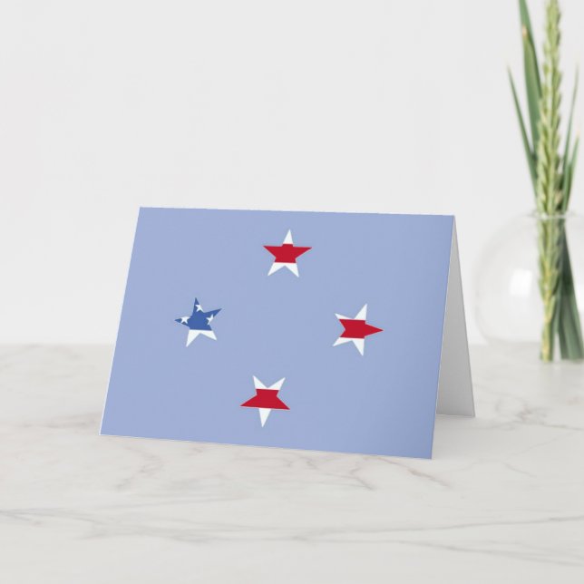 Patriotic Stars Greeting Card Kort (Framsida)