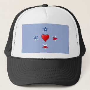 Patriotic Stars Hat Truckerkeps