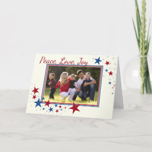 Patriotic Stars Helgkort