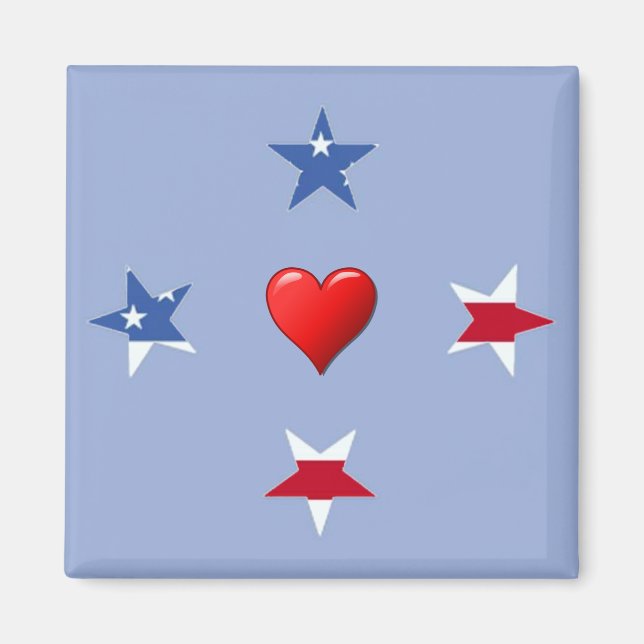 Patriotic Stars Magnet (Framsidan)