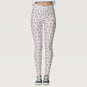 Patriotic Stars Mönster, Helgdag Leggings