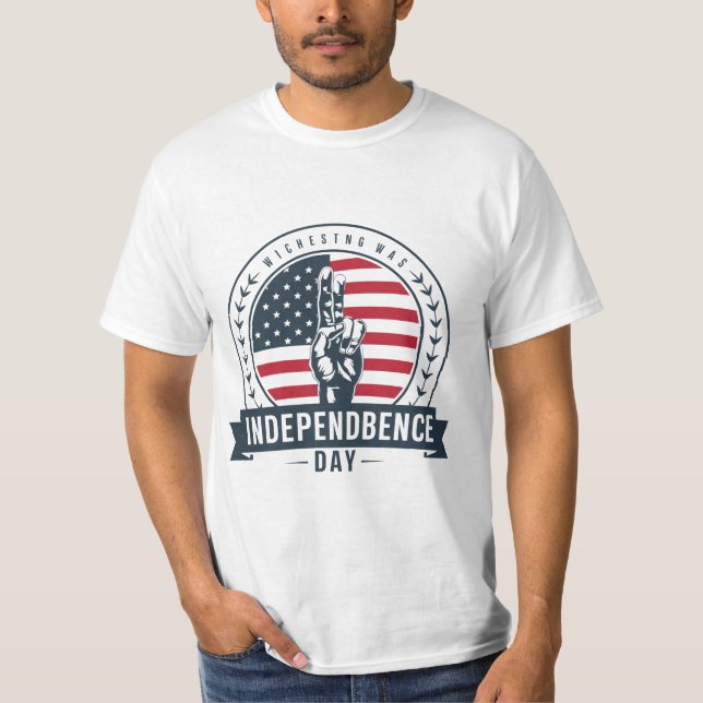 Patriotic Stars och stripes Independence day T Shirt (Framsida)