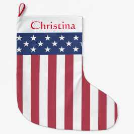 Patriotic Stars och stripes, julklapp Stor Julstrumpa