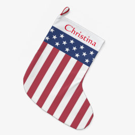 Patriotic Stars och stripes, julklapp Stor Julstrumpa
