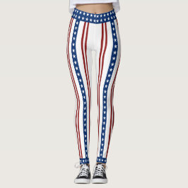 Patriotic Stars och stripes Leggings
