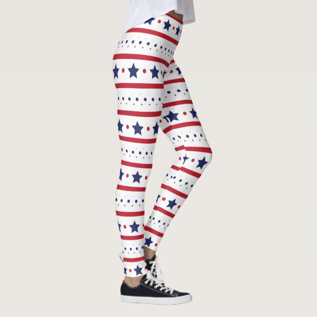 Patriotic Stars och stripes Leggings (Höger)