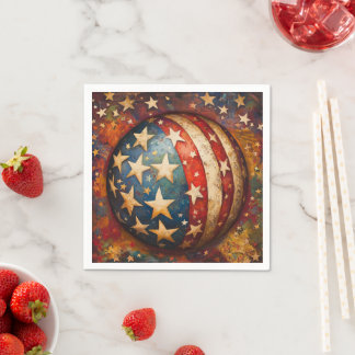 Patriotic Stars och stripes Pappersservett
