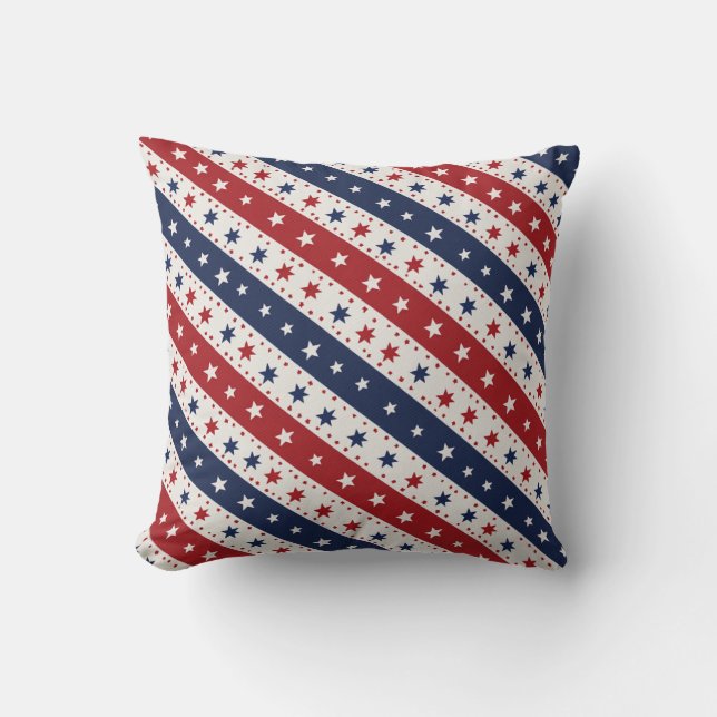 Patriotic Stars och stripes Pillow Kudde (Framsida)