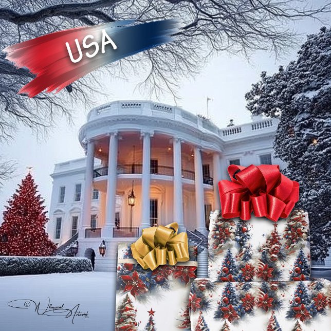 Patriotic Stars och stripes Presentpapper (Skapare uppladdad)