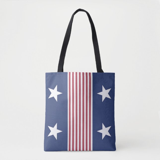Patriotic Stars och stripes Tote Bag Tygkasse (Framsida)
